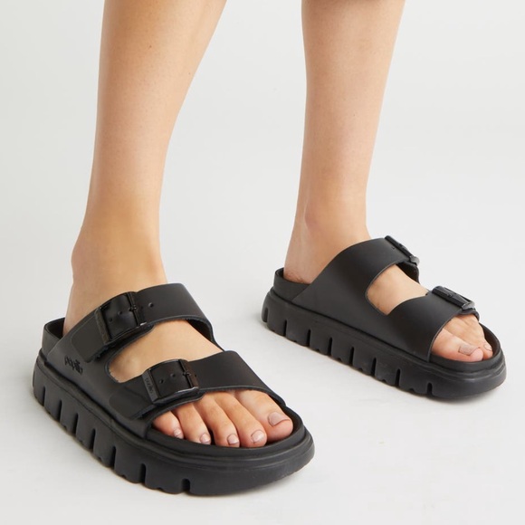 Papillio Shoes - Birkenstock Papillio  Arizona Exquisite Chunky Slide Sandals Size 38